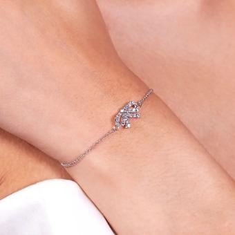 Jewellery Petite Antoinette Bow bracelet - Crystal (Silver) #2 thumbnail